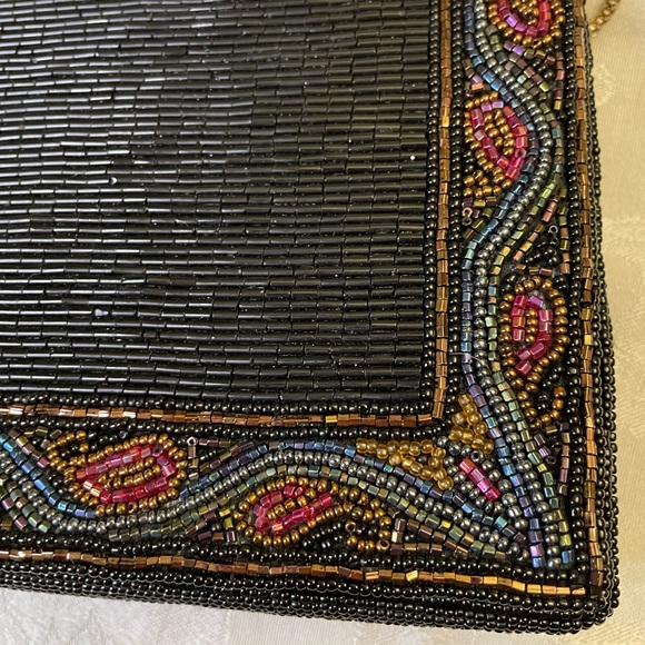 VINTAGE 1960’s Walborg Clutch Purse with Brass Crossbody Strap - Picture 6 of 15